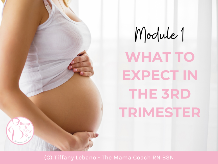 A glimpse into the 3rd trimester module, addressing physical discomfort and emotional challenges for expectant mothers.